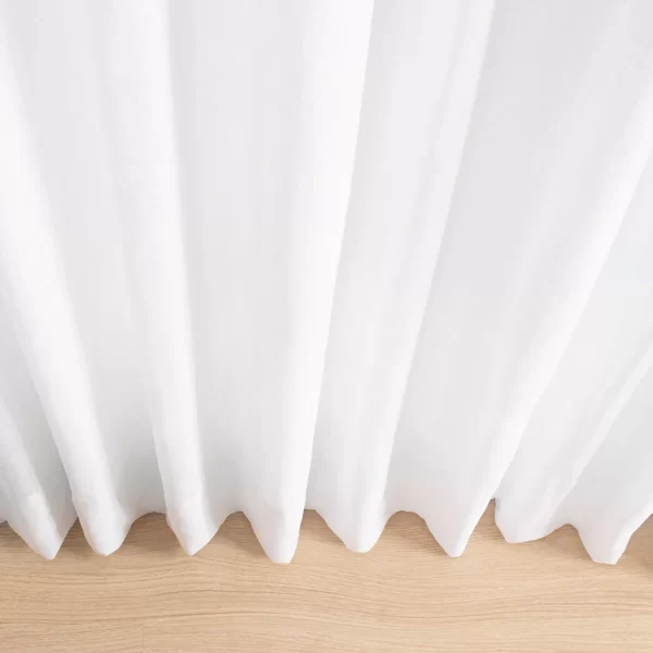 Cortina Wave para Trilho Suíço de Linho Gaze Branco com Forro de Microfibra - Image 8