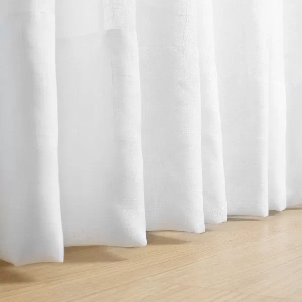 Cortina Wave para Trilho Suíço de Linho Gaze Branco com Forro de Microfibra - Image 3
